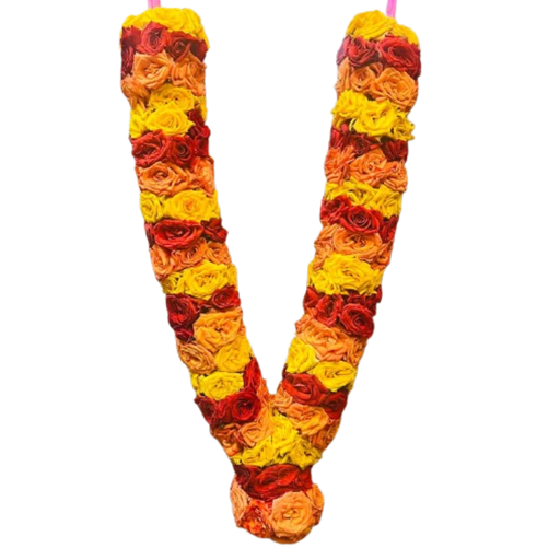 3 Coloured Rose Garland