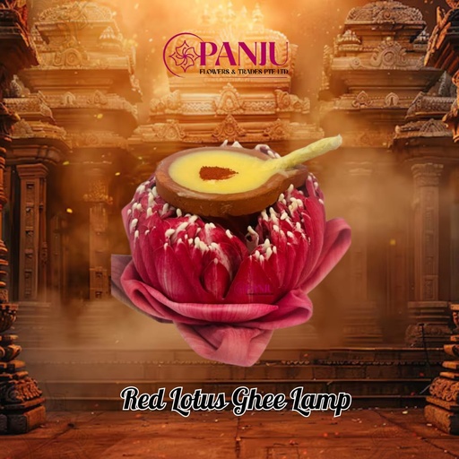 Red Lotus Ghee Lamp