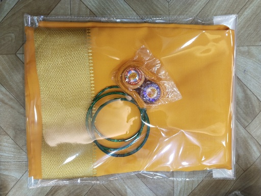 Yellow Blouse Sumangali set 